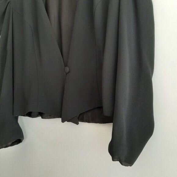 Vintage ANTELS Short Boxy Blazer Jacket Pleated Shoulders Sz L - Picture 4 of 9